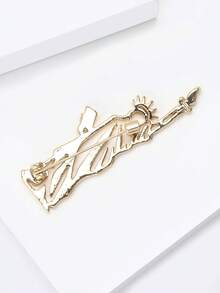 时尚美国自由女神像胸针 适合女士男士礼服西装别针配饰派对宴会礼物 - Brooch-- - 查看 11