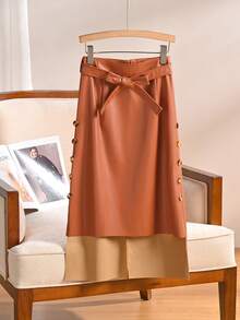 欧美时尚女装秋季服饰，女士生日礼服畅销款，不对称开衩半身裙，性感修身中长裙，提臀塑形铅笔裙