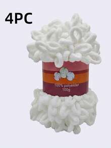 1pc/8m Soft Fluffy Pompom Yarn, Weight: 100g, Can Be Used For DIY Handmade Crafts Like Dolls, Bags, Sweaters, Blankets
