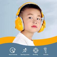 abafador de ruídos para autista fones de ouvido com cancelamento de ruído para crianças para estudar e dormir TOMATE - Amarelo - Visão 6