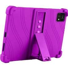 Case For Revvl Tab 5G Tablet 10.36 Inch 2023 Released Soft Protective Silicone Cover With Adjustable Stand - Purple - View 2