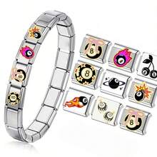 1/5/10pcs Fashionable Cherry Animal Ball Element Stainless Steel Modular Beads, DIY Bracelet Necklace Ring Anklet, Stylish Delicate Cute Italian Modular, Ideal Gift Choice (The Product Is A Single Accessory, Not Pre-Assembled)