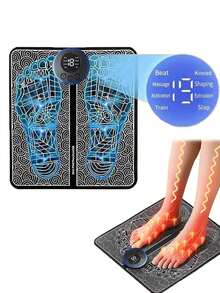 1 件遥控足部按摩器，EMS 足部按摩垫，自动足部经络按摩器，带脉冲功能