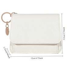 NYXIA Carteira de Couro PU com Vários Porta-Cartões, Bloqueio RFID, Porta-Cartões de Crédito com Design de Chaveiro e Moeda para Uso Diário, Carteira Pequena para Mulher, Bolsa, Carteira Pequena - Multicolorido - Visão 11