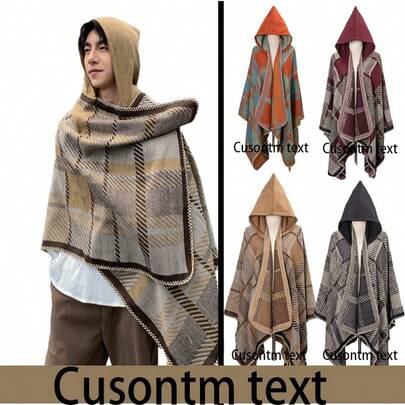 1pc Rhombus Pattern Headscarf, Vintage Polyester Fiber, Versatile, Comfortable Headwrap/Shawl For Daily Wear, Autumn, Customizable Theme Headscarf, Travel Souvenir