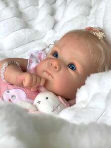 18inch Reborn Baby Dolls Black Girls Silicone Realistic Toddler Lifelike Babies That Look Real Boy Eyes Open - Pink - View 5