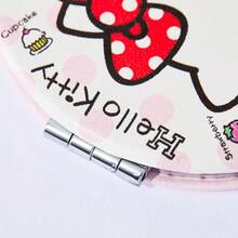 Miniso Hello Kitty 經典雙面折疊口袋鏡 - 圓形、紅色波點蝴蝶結、高清晰度鏡面、輕巧便攜，外出必備 (1件) - 粉紅白色 - 查看 5
