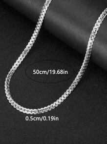 1 件 5 毫米/8 毫米/10 毫米长 50 厘米不锈钢简约风格 NK 链男士项链适合日常父亲节海滩配饰礼物 - 銀色 - 查看 12