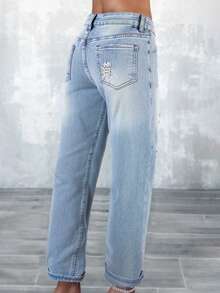 Herbst- und Winterhosen für Frauen im amerikanischen Vintage-Stil, verwaschen, Herbstjeans für Frauen, Skinny Fit, Jeans für den Schulanfang