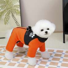25件防风四脚棉衣狗狗衣服猫咪保暖衣服宠物四脚棉衣加厚防风保暖衣服小动物服装休闲牵引带扣秋冬加厚防雪衣小型犬衣服动物用品新款狗狗衣服四脚加厚防雪休闲装 - 綠色 - 查看 10