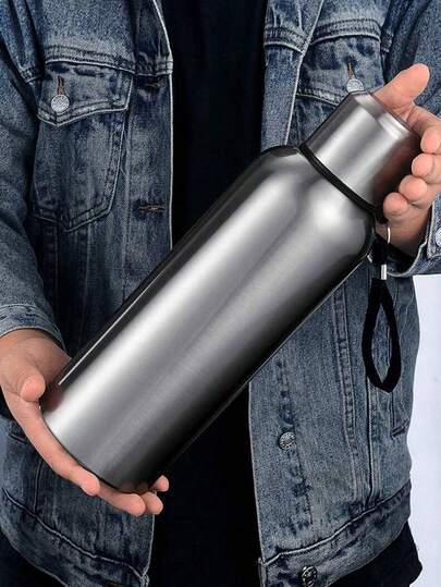 1 件不锈钢水瓶，20 盎司-67 盎司，大容量，带手柄，保温，美观，便携，冷热皆宜，适合旅行和运动，返校