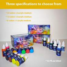 22 Colors + 2 Thinners / 12 Colors + 2 Thinners / 6 Colors + 1 Thinner,20ml(0.67oz),Air Brush Painting Set Acrylic Ready To Spray, Air Brushes Paint,Water-Based Airbrush Paint Set For Metal,Plastic,Canvas,Wood,Air Brush Paint Kit