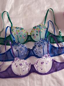 Women's Sexy Lingerie 3 Pieces Set, Mixed Color, Sexy And Bold Women's Bra Set - Nhiều màu - Xem 4