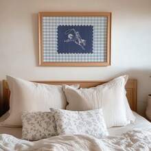 1pc Vintage Striped Rodeo Wall Art Picture Western Cowboy Prints Canvas Paintings Giddy Up Horse Posters Rustic Mid Century Modern Decor For Bedroom, Living Room, Or Apartment ,Dorm Room Decor Gift For Her Unframed