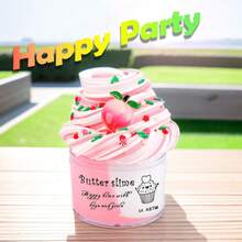 70ml Single Bottle Rose Pink Dual-Color Mud Slime Set, Cream Slime Set, Party Favor Slime Toy, New Year Gift, Cute Slime Gift Basket Filler, Super Soft Non-Sticky (Slime Not Included, Not Recommended) - Multicolor - View 2