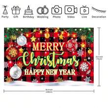 1pc Winter Christmas Snowflake Red Theme Tapestry Banner 82.7 * 59.1/59.1 * 39.4/39.4 * 29.5 Inches, Winter Christmas Snowflake Background, Suitable For Christmas Party, Happy New Year, Background Decoration, Photo Booth Props, Photography Studio Props, Restaurant Decoration, Party Decorations,Christmas - Multicolor - View 9