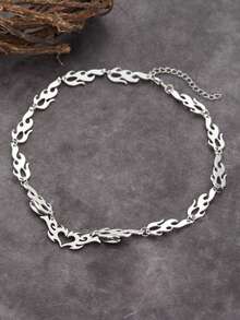 1PC Punk Hip Hop Metal Hollow Clavicle Chain Necklace Jewelry,Silver Color Thorn Heart Choker Necklace For Woman Man - Necklace - View 5