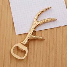 1pc Deer Antler Bottle Opener, Creative Barware, Home Beer Bottle Opener, Cocktail Wine Opener