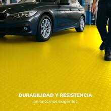 VINILMAX Piso Antiderrapante Resistente de 160 cm de Ancho x 200 cm de Largo | Antideslizante, Textura Rugosa, Soporte Non Woven, Fácil de Instalar | Ideal para Pasillos, Escaleras, Bodegas, Coches, Gimnasios, Talleres - Amarillo - Ver 10