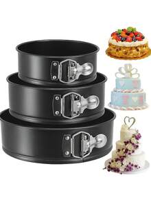 Set Of 6 Pieces Removable Cake Pans For Cakes - 3 件 - 查看 1