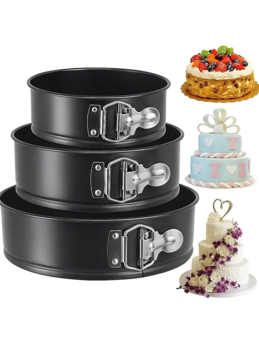 Set Of 6 Pieces Removable Cake Pans For Cakes - 3 件 - 查看 1