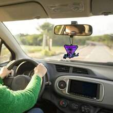 Easypie Selection Humorous Raccoon Bearyeah Car Air Freshener Aromatherapy Pendant, For Car Vent, Rearview Mirror, Bathroom, Living Room, Bedroom; Black Sugar Fragrance, Japanese Cartoon Animation Style