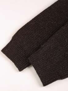 Plus Size Women's Fashionable Cardigan, Classic Button Casual Round Neck Plus Size Knit Sweater