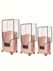 1pc Clear Luggage Covers,Waterproof Dustproof Travel Luggage Sleeve Protector,Thicken PVC Scratch-Resistant Suitcase Cover Protectors.