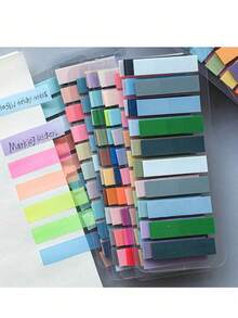 200/600/1000pcs Transparent PET Sticky Notes, Vintage & Neon Clear Memo Pad, 28 Colors, Writable & Reusable Flags, Patterned Edge - Rectangle & Various Shapes, Suitable For Books, Binders & Office Organization, Ideal For Home & School Use, Organizer Tool | Clear Flags | Pastel Memos | Transparent Annotation Labels, Acid-Free School Supplies,School Supplies,Back To School - Multicolor - View 7