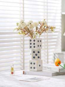 Bình gốm hình xúc xắc thủ công - Bình gốm hình xúc xắc độc đáo để trang trí hoa khô, hoa hồng, cỏ lau - Thiết kế tinh tế, bình gốm hình xúc xắc thủ công - Mang đến vẻ đẹp tuyệt vời cho bất kỳ không gian hiện đại nào - Món quà hoàn hảo, đồ trang trí nhà cửa, trang trí phòng, bình hoa, bình thủy tinh. - Nhiều màu - Xem 7