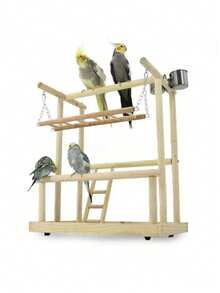 Parrot Climbing Frame, Medium/Small Bird Perch & Exercise Stand, Cage Accessory Playset, Claw Grinding Bird Rack