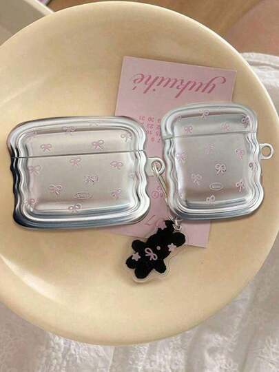 Bow-Knot 蝴蝶结兔子设计保护壳 适用于苹果蓝牙耳机 防摔防刮 漆面涂层保护套