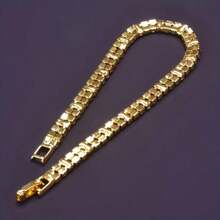 Elegant Multicolor Gemstone Women's Tennis Bracelet - Vintage Bohemian Style, Sparkling Cubic Zirconia, Adjustable Gold Clasp - Ideal For Valentine's Day And Christmas