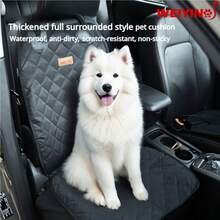 Cubierta de asiento para perro WEIYIN para camioneta SUV, cubierta de asiento de coche impermeable para mascotas, resistente y duradera con solapas laterales, resistente a arañazos para el asiento delantero del perro