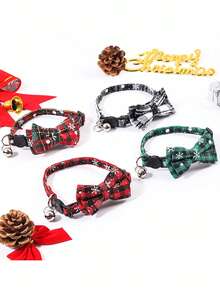 Christmas Cute Pet Collar - Snowflake Bowknot - Dog Collar - Cat Collar - Detachable Bowknot Design - With Small Bell