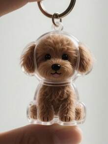 1 pezzo Portachiavi a forma di animale domestico, perfetto da collezione: portachiavi a forma di animale domestico con funzione di conservazione dei capelli, portachiavi memoriale per animali domestici - souvenir a forma di cane/gatto carino, regalo commemorativo per proprietari di animali domestici (stile portachiavi casuale)