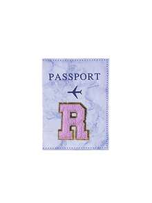 复古RFID商务护照夹，绣有A-Z字母，男女通用，附赠毛巾布；复古RFID商务护照钱包，男女通用，多功能便携，可装身份证/银行卡/PU皮钱包 - 彩色 - 查看 27