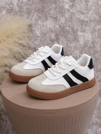 Zapatillas deportivas de caña baja para niñas - Zapatos deportivos casuales blancos, adecuados para jugar, volver al colegio y ocio