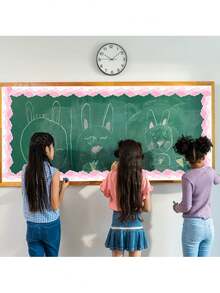 10米/卷，防水云边框装饰贴纸，黑板公告板教室装饰，笔记本，信封，教室，房间贴纸-可自由剪切 - 彩色 - 查看 9