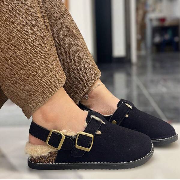 Outdoor Casual Versatile Comfortable Plush Women Clogs