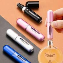 1 botella dispensadora de perfume con pulverizador simple: ideal para bloggers de belleza y mujeres que usan muestras de perfume a diario, y para quienes aman los viajes, ideal para viajes de negocios. El llenado inferior es fácil de usar y el pulverizador automático pulveriza uniformemente sin derrames, ideal para muestras de perfume. - Multicolor - Ver 6