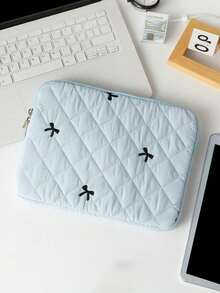1 件涤纶马卡龙色菱形刺绣蝴蝶结 11-16 英寸平板电脑保护套，轻巧贴合 - 彩色 - 查看 23