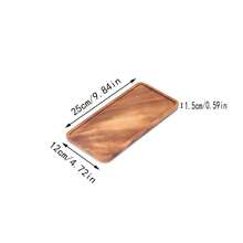 1 PC Rectangular Wooden Breakfast Tray Storage Tray Holds Jewelry, Teacups, Keys, Tea Bags, Etc. Also Suitable As A Christmas Gift