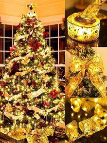 1pc Christmas Ribbon Light, LED Glowing Ribbon Light, Available In Multiple Sizes Gold Fairy Lights, Suitable For Christmas Tree, New Year Decoration, Holiday Celebration, Party Decor And Outdoor Porch LightingHalloween Decor Christmas Decoration Thanksgiving Wedding Home Decor Home Decor Fall Decor Autumn Decor Birthday Decorations For Gifts Party Supplies Indoor Outdoor Garden Holiday Festival Decor Wall Decor Halloween Ornamentschristmas Decoration XMAS Decor Christmas Tree Gift Decor Thanksgiving Wedding Home Decor Home Decor Fall Decor Autumn Decor Birthday Decorations For Gifts Party Supplies Indoor Outdoor Garden Holiday Festival Decor Halloween Decor Wall Decor Halloween Ornaments - Gold - View 11