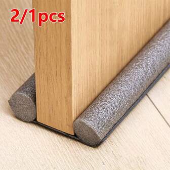 2/1pc Under Door Draft Stopper 36.6in Adjustable & Cutable Upgraded Stripping Windproof Bottom Door Gap Filler & Seal Under Door Sweep Weather Stripping For Block Noise, Sound, Hot Air, Light, Wind