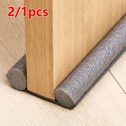 2/1pc Under Door Draft Stopper 36.6in Adjustable & Cutable Upgraded Stripping Windproof Bottom Door Gap Filler & Seal Under Door Sweep Weather Stripping For Block Noise, Sound, Hot Air, Light, Wind