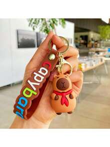 1pc/Set Cute Capybara Keychain, Kawaii Hamster Pendant, Backpack Keychain, Small Gift For Boys, Girls, Birthday, Holiday, Back To School