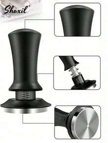 shoxil 51mm/53mm/58mm Coffee Tamper, Premium Barista Tamping Tool. With Calibrated Spring, Stainless Steel Design, Adjustable Depth Coffee Distribution, Self-Leveling Tamper Tool. 51mm/53mm/58mm 2-In-1 Tamper And Distributer Back To School