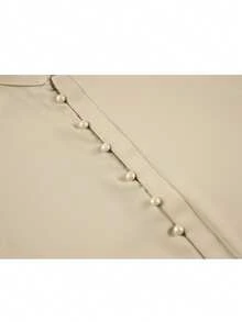 Men's Solid Long Sleeve Stand Collar Arabian Robe - Khaki - View 6