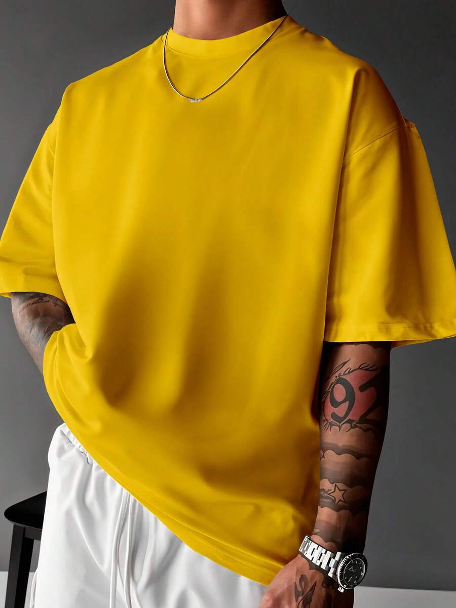 Shirt Premium T-Shirt Yarn 30.1 Basic Unisex Premium - Yellow - View 1